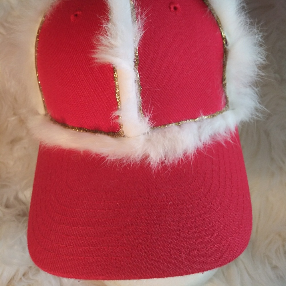 Custom Designed Red w/ Genuine Fur Detailed Adjust